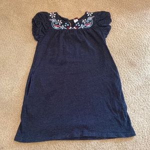 Tea Collection Blue Dot Paisley Embroidered Dress size 7